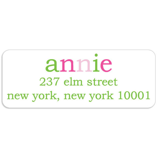 Colorful Annie Address Labels